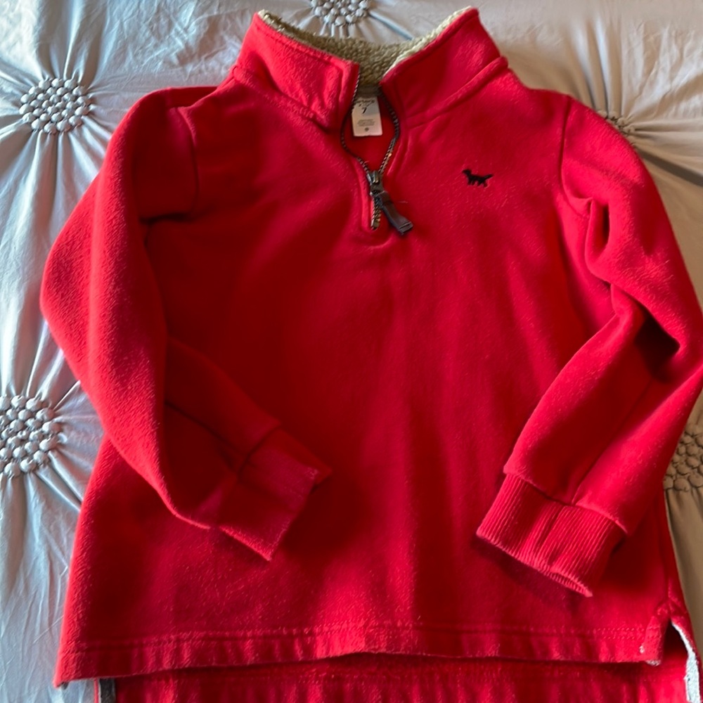 Boys fleece inside 1/4 zip carters size 7